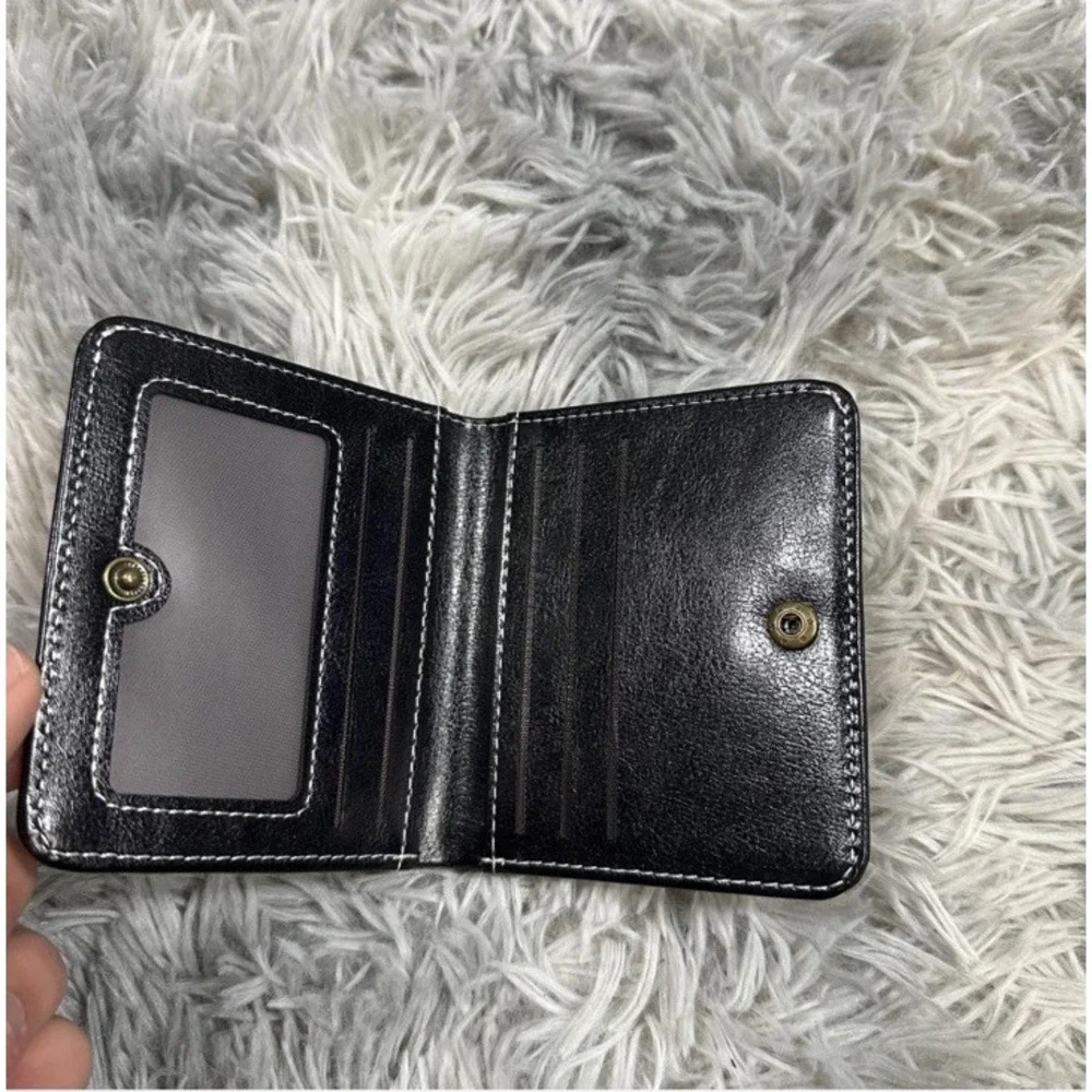 Y2K style Black Cross Detail Wallet
